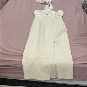 Elegant White Strapless Dress- Archer Dress by Cinq á sept